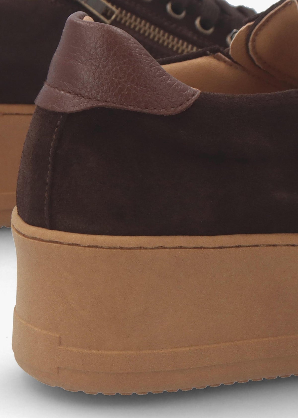 Tippy Brown Suede Flatform Trainers