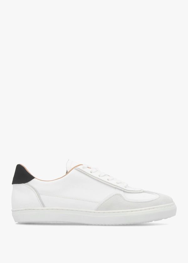 Tahlia White Leather Low Profile Trainers