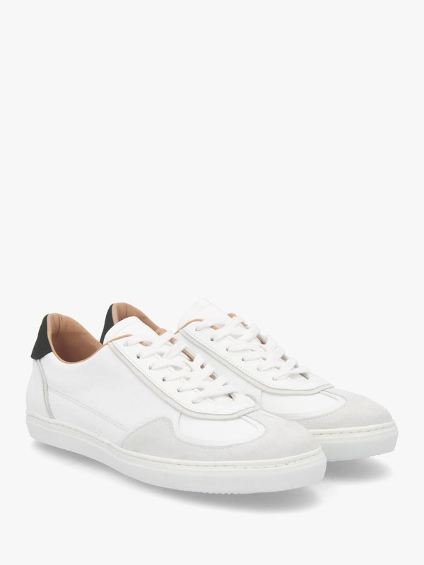 Tahlia White Leather Low Profile Trainers