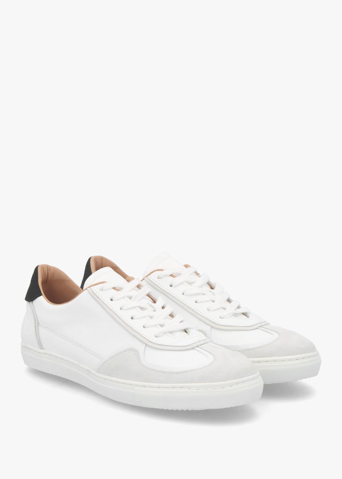Tahlia White Leather Low Profile Trainers