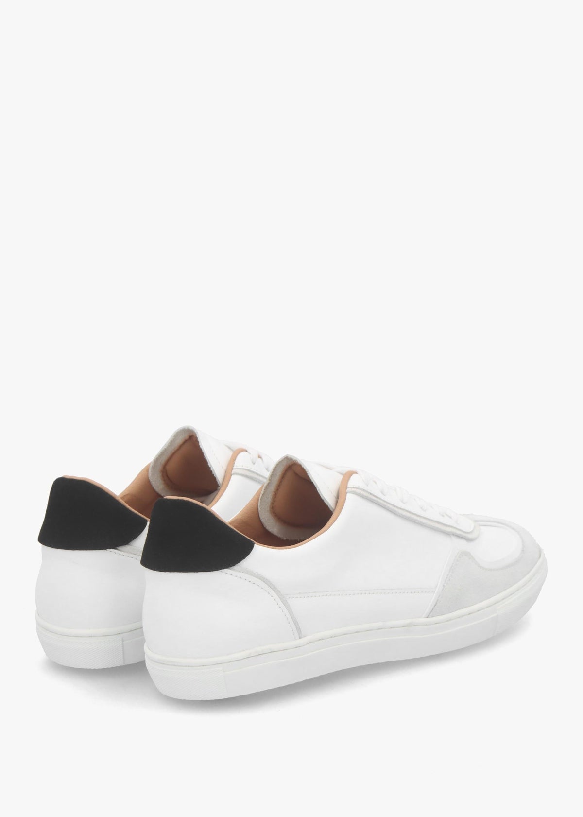 Tahlia White Leather Low Profile Trainers