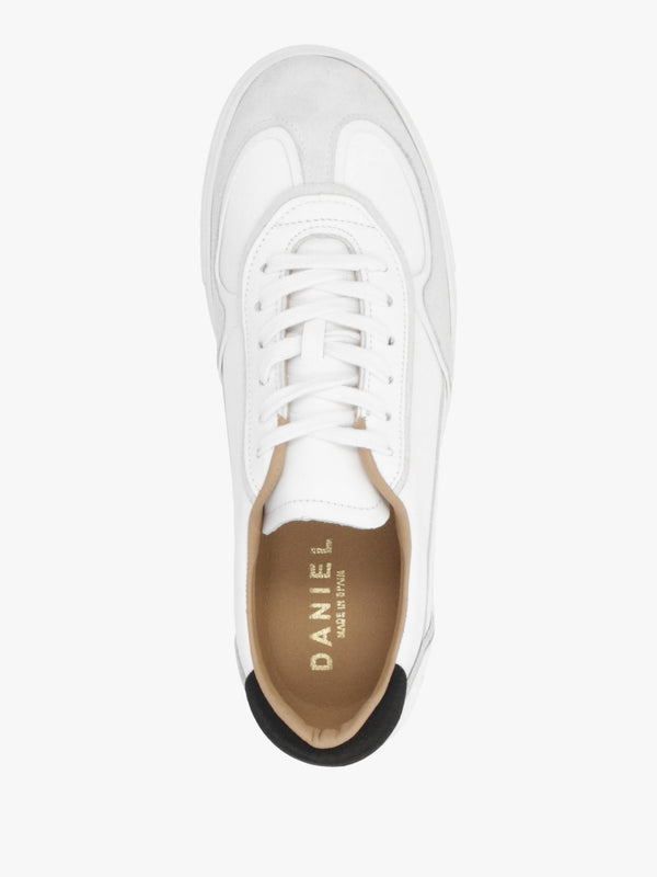 Tahlia White Leather Low Profile Trainers