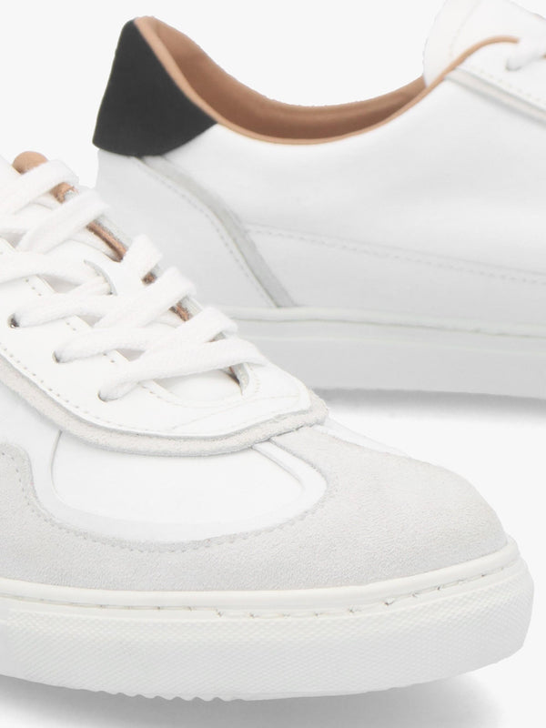 Tahlia White Leather Low Profile Trainers