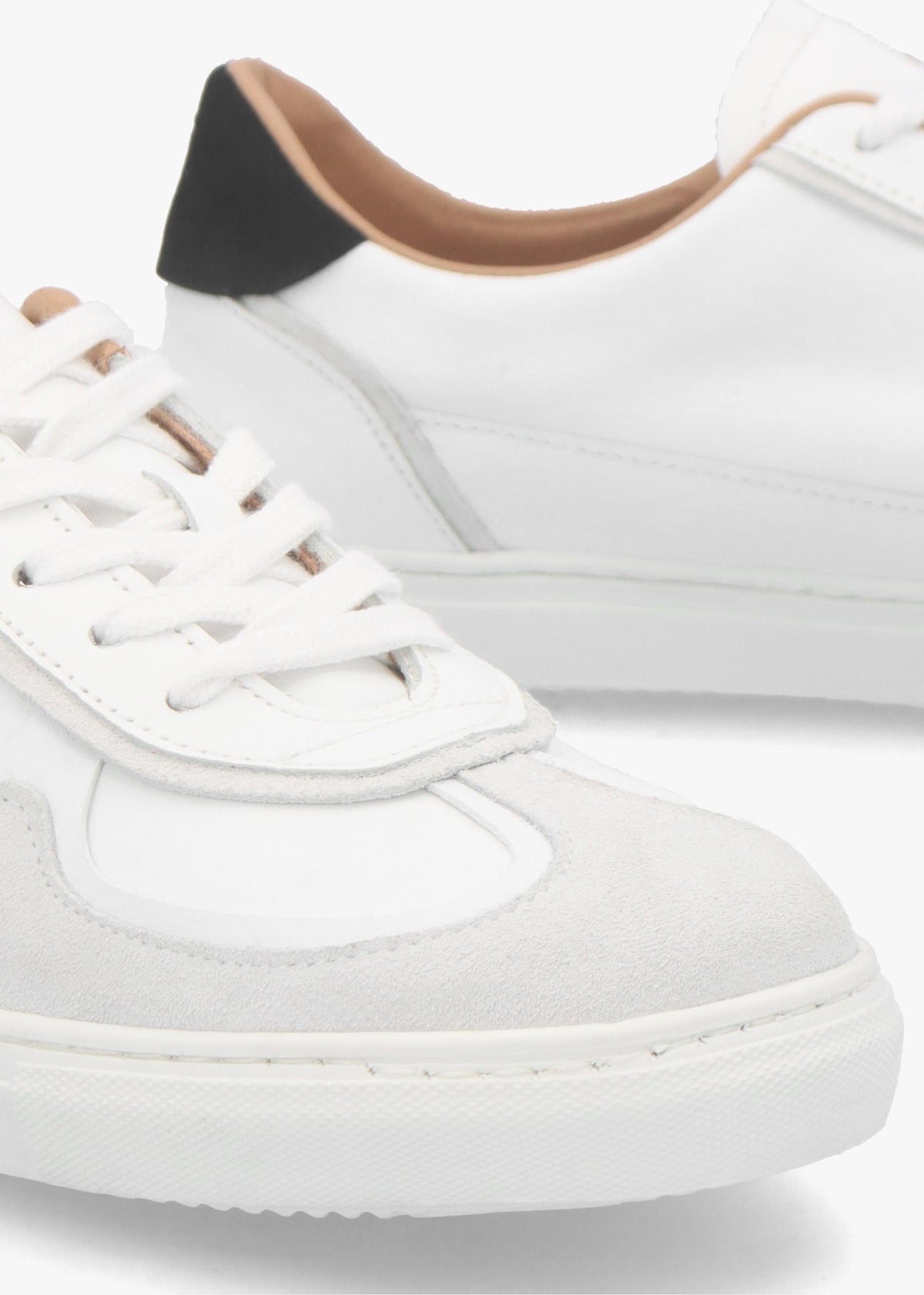 Tahlia White Leather Low Profile Trainers