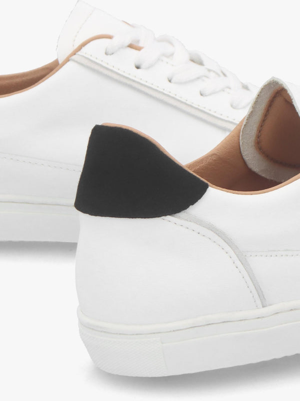 Tahlia White Leather Low Profile Trainers