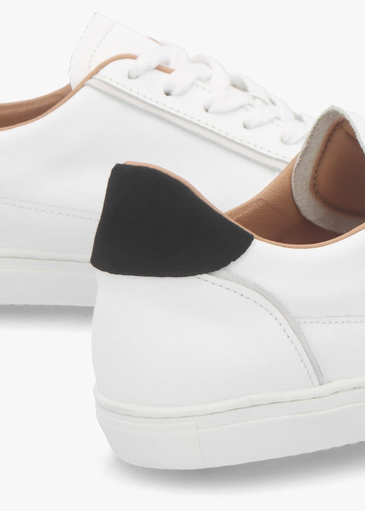 Tahlia White Leather Low Profile Trainers