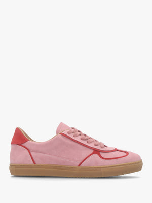 Tahlia Pink Suede Low Profile Trainers