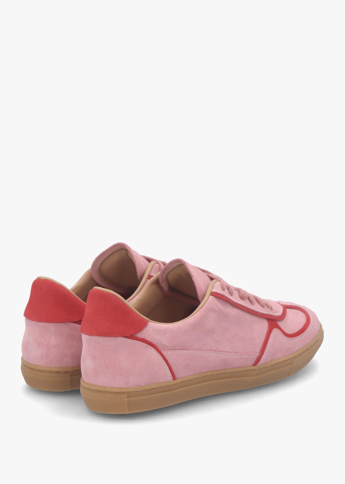 Tahlia Pink Suede Low Profile Trainers