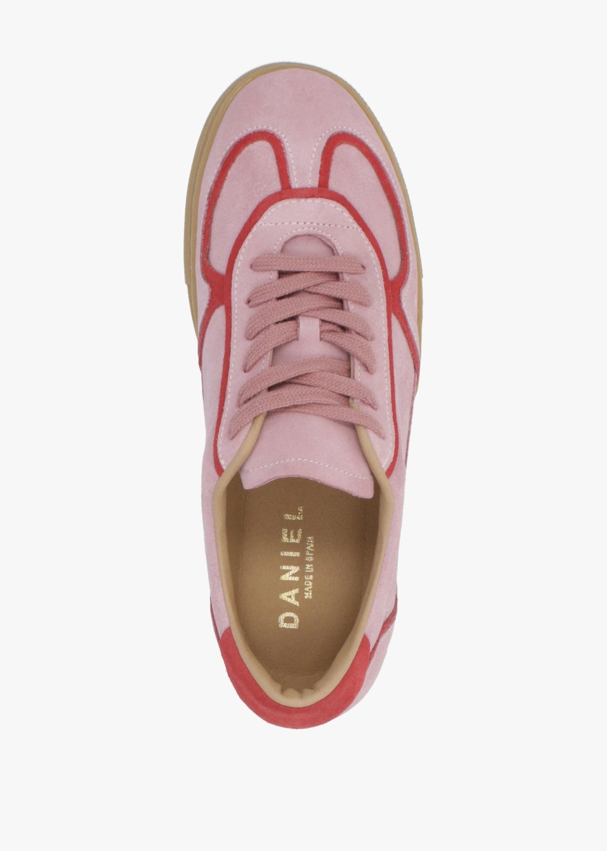Tahlia Pink Suede Low Profile Trainers
