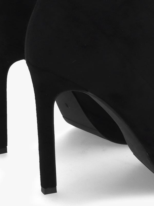 Ranny Black Suedette Platform High Heel Ankle Boots