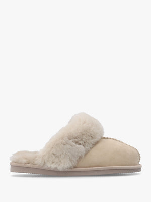 Shut Taupe Sheepskin Twinface Slippers
