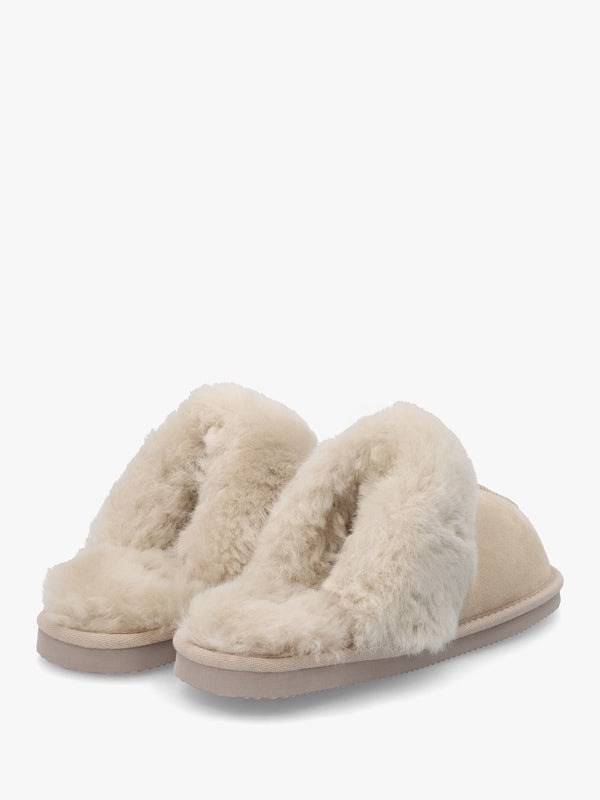 Shut Taupe Sheepskin Twinface Slippers