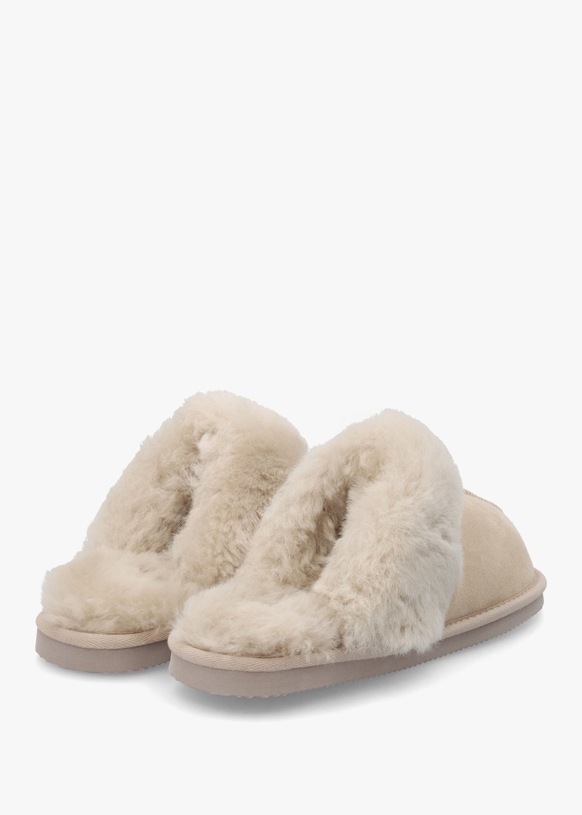 Shut Taupe Sheepskin Twinface Slippers