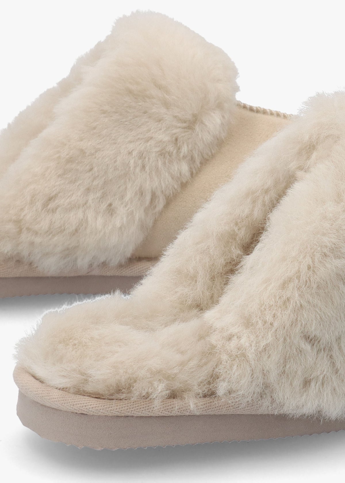 Shut Taupe Sheepskin Twinface Slippers