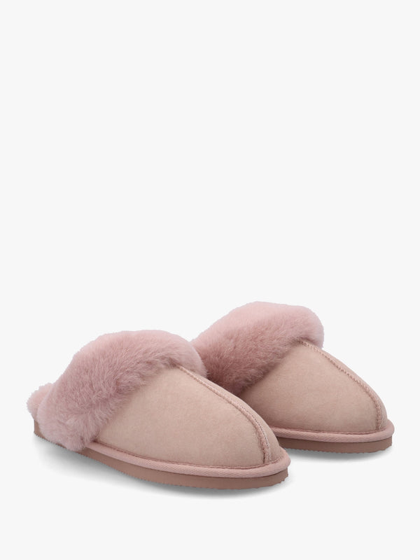 Shut Pink Sheepskin Twinface Slippers