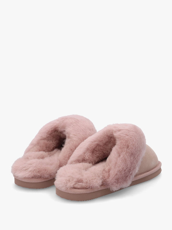Shut Pink Sheepskin Twinface Slippers