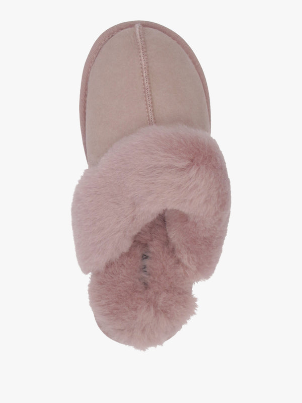 Shut Pink Sheepskin Twinface Slippers