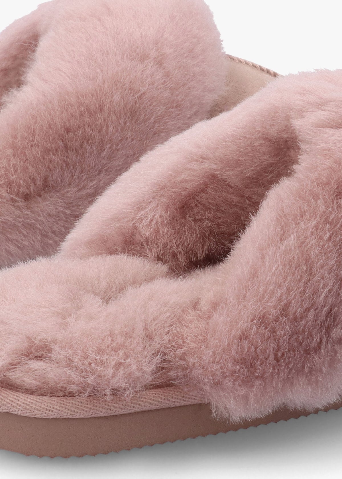 Shut Pink Sheepskin Twinface Slippers