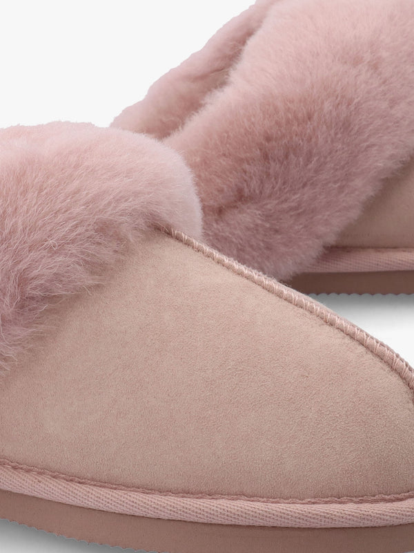 Shut Pink Sheepskin Twinface Slippers