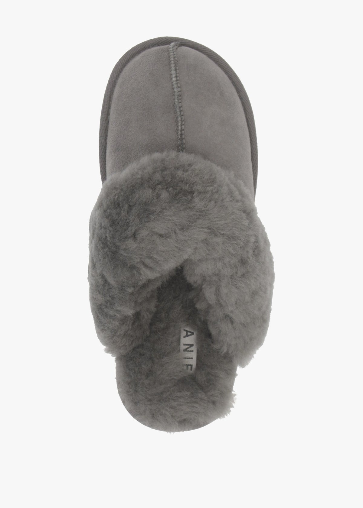 Shut Grey Sheepskin Twinface Slippers