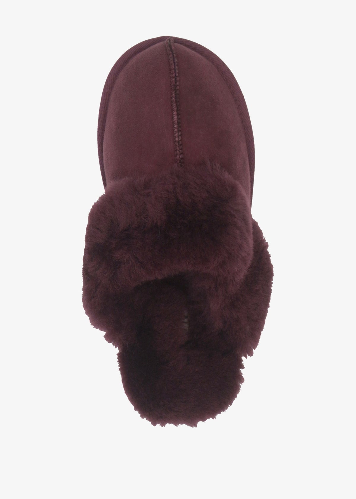 Shut Burgundy Sheepskin Twinface Slippers