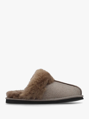 Soglit Taupe Sheepskin Slippers