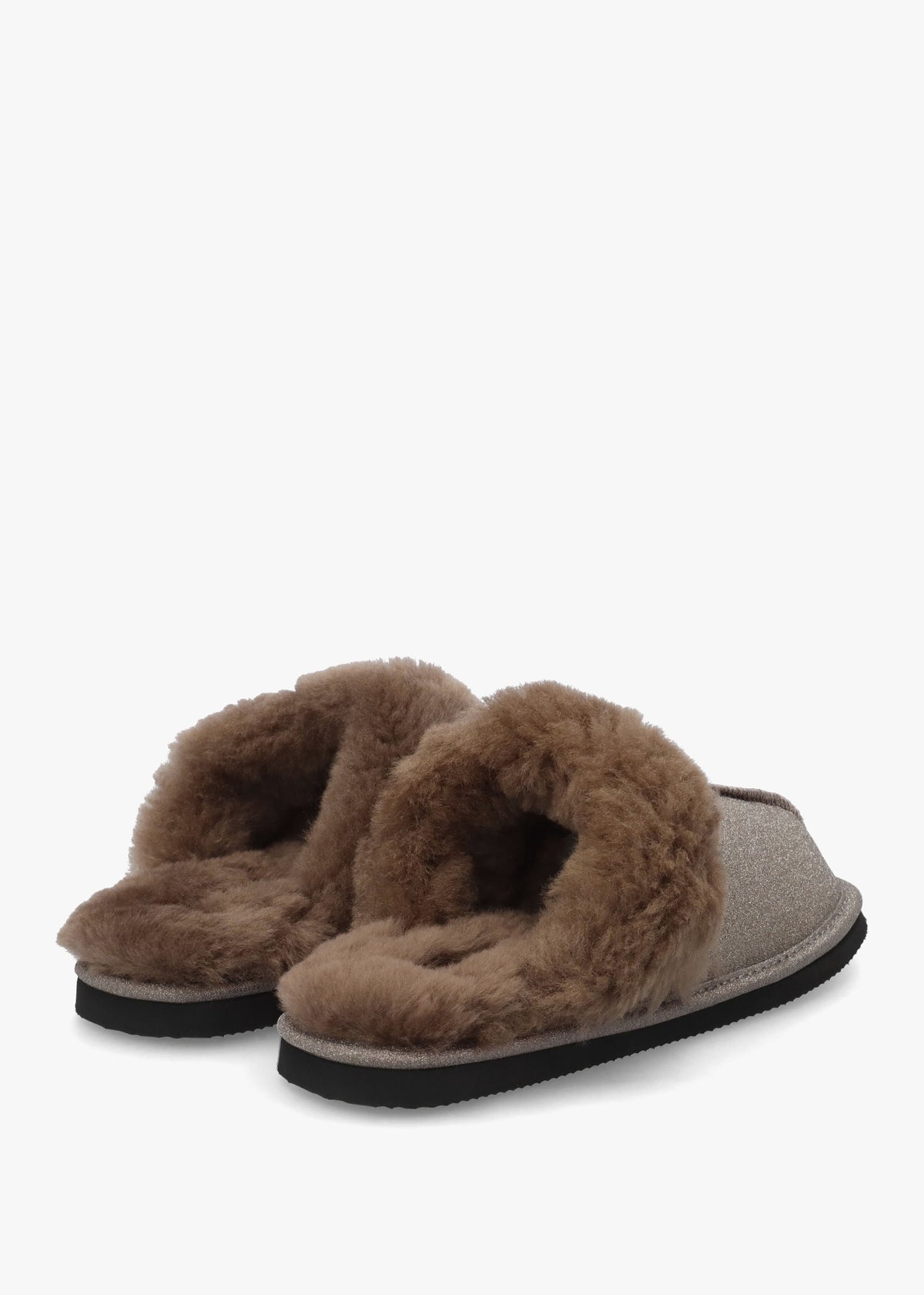 Soglit Taupe Sheepskin Slippers