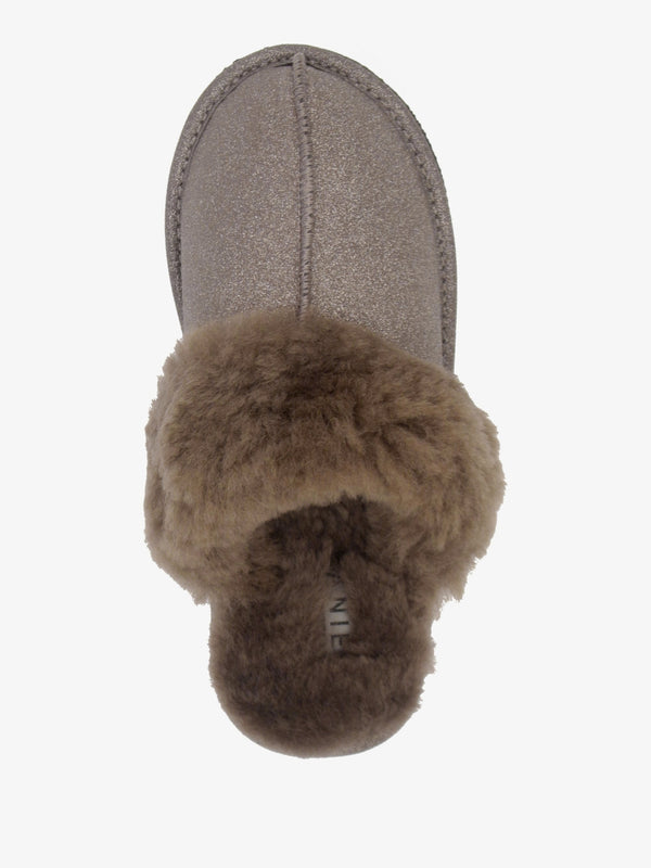 Soglit Taupe Sheepskin Slippers