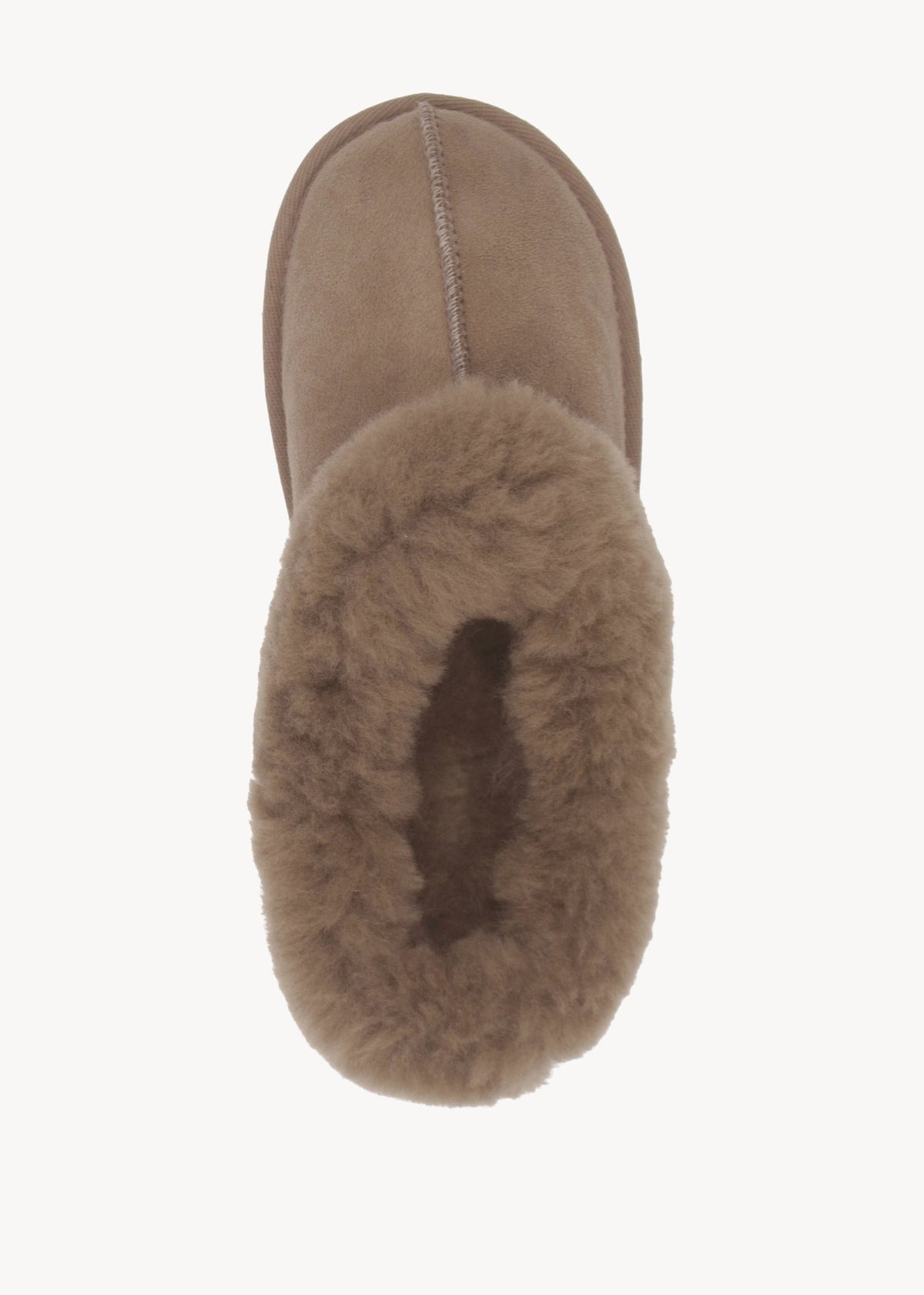 Somolly Taupe Suede Shearling Slippers
