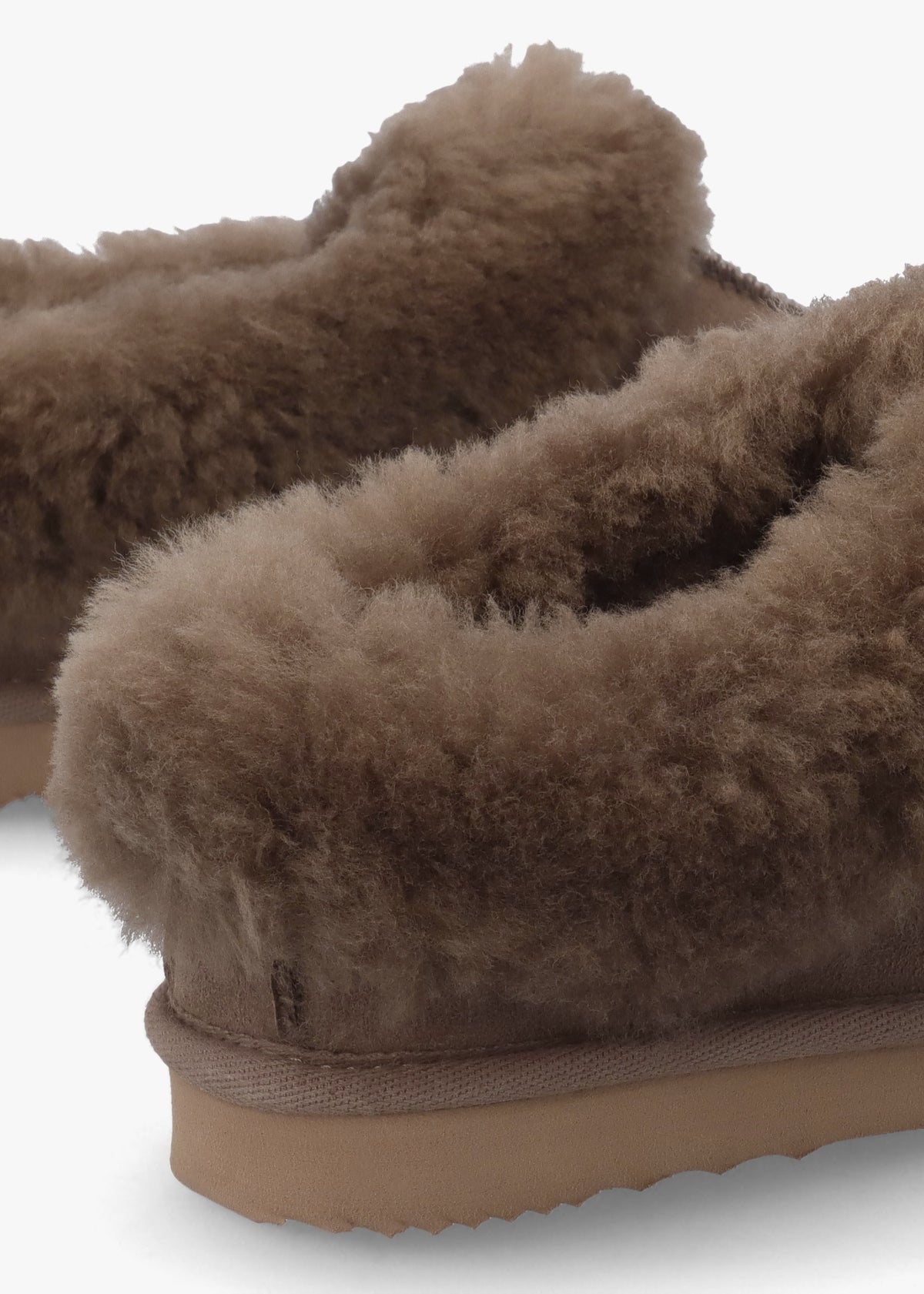 Somolly Taupe Suede Shearling Slippers