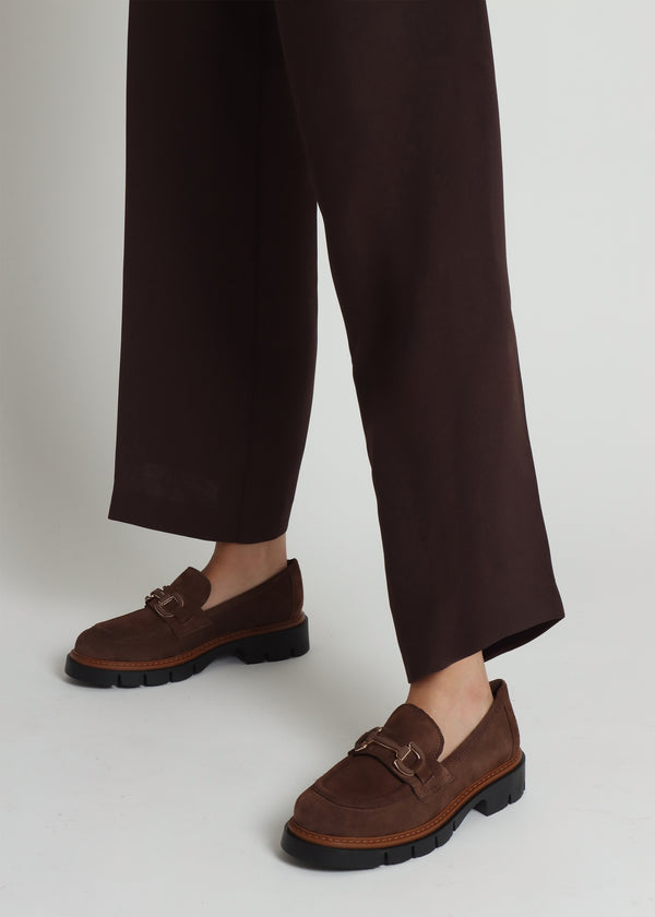 Laffle Brown Suede Chunky Loafers
