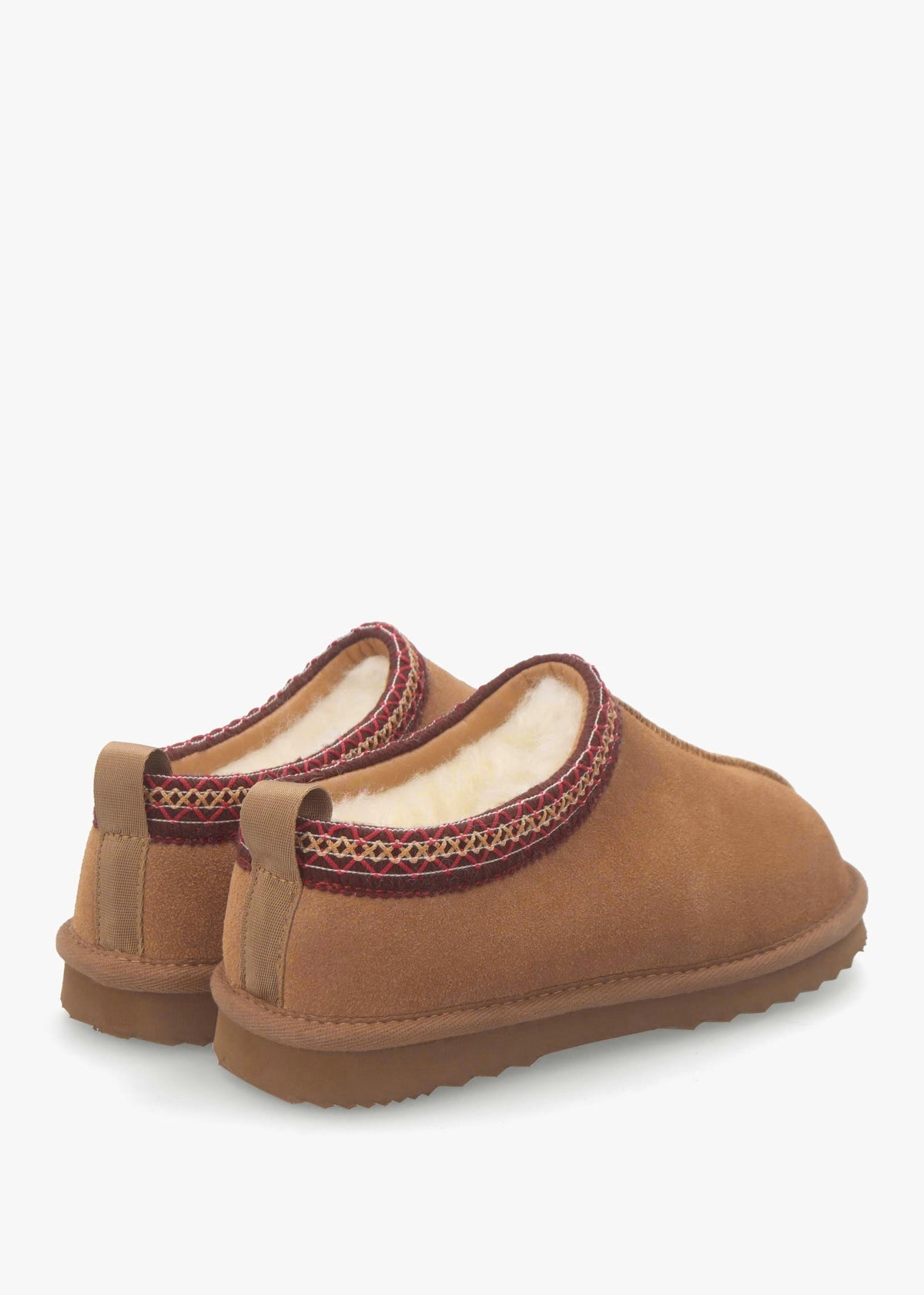 Somolly Aztec Tan Suede Shearling Slippers