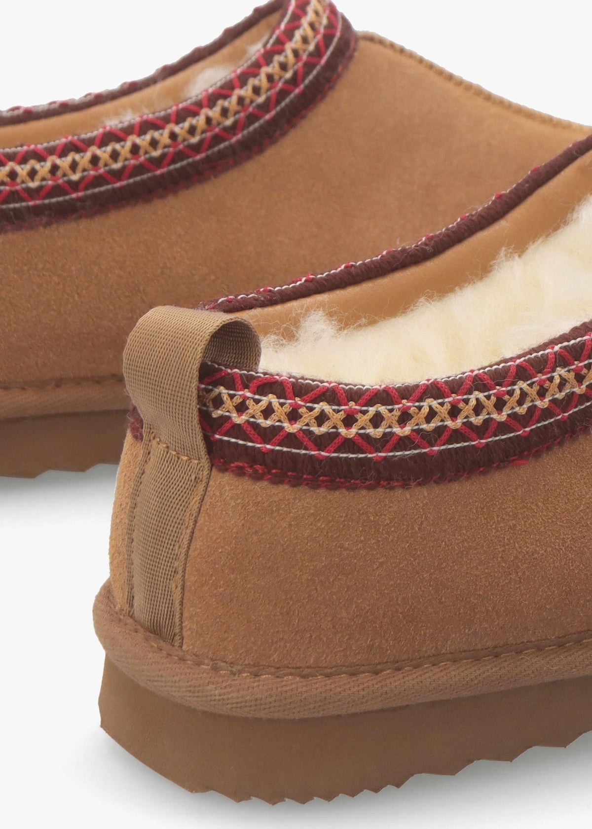 Somolly Aztec Tan Suede Shearling Slippers