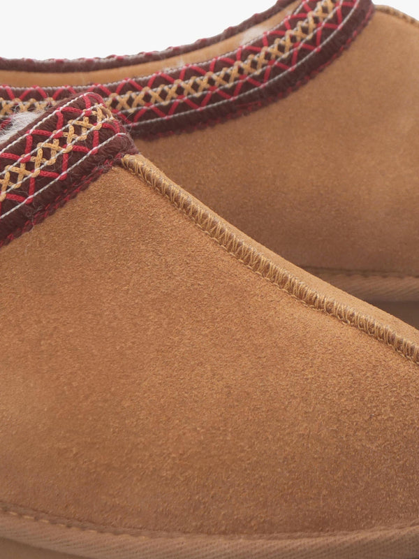 Somolly Aztec Tan Suede Shearling Slippers