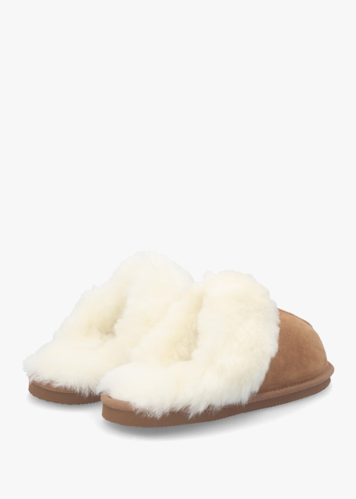 Shut Tan Sheepskin Twinface Slippers
