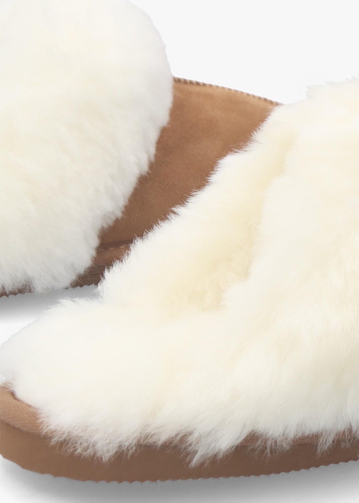 Shut Tan Sheepskin Twinface Slippers