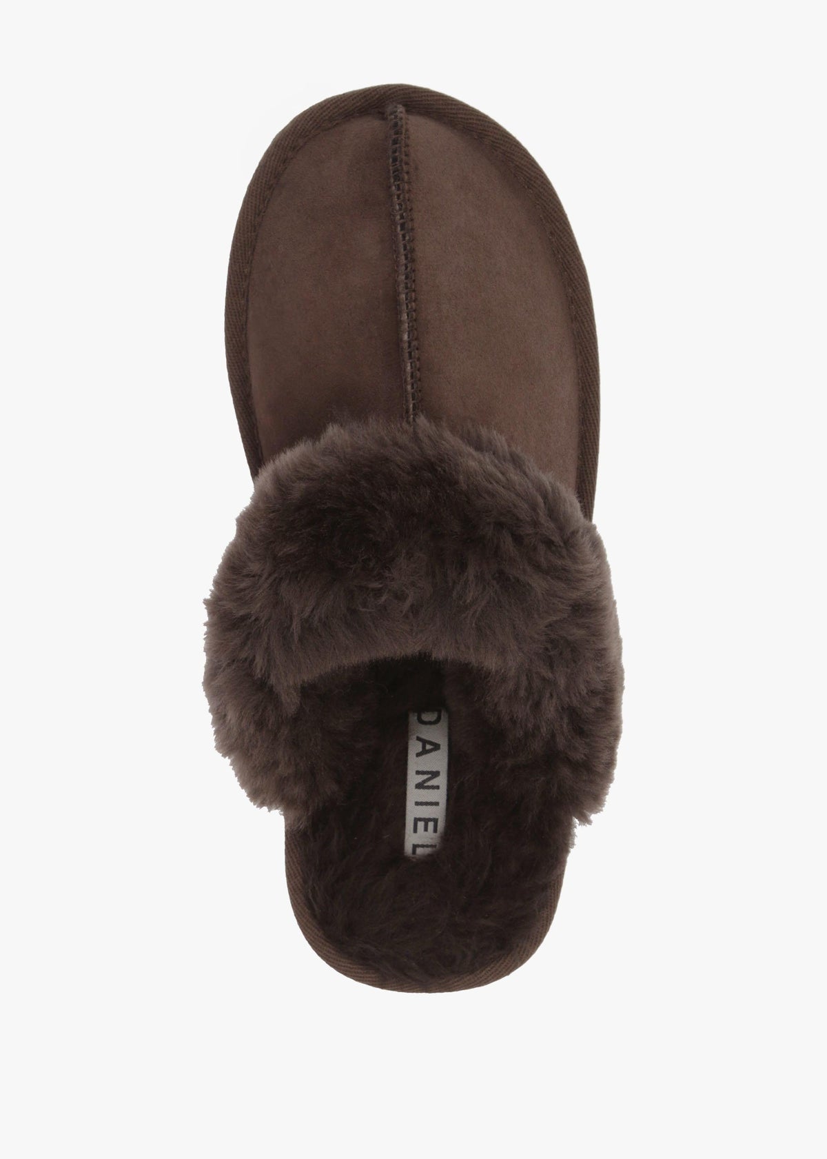 Shut Brown Sheepskin Twinface Slippers