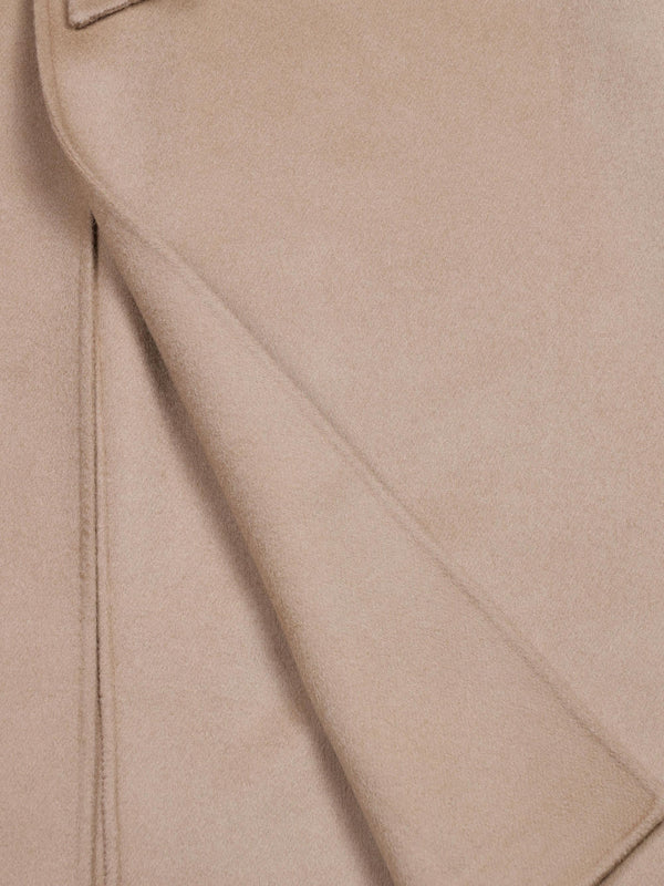 MAI-CN Double-Face Light Camel Wool Wrap Longline Coat
