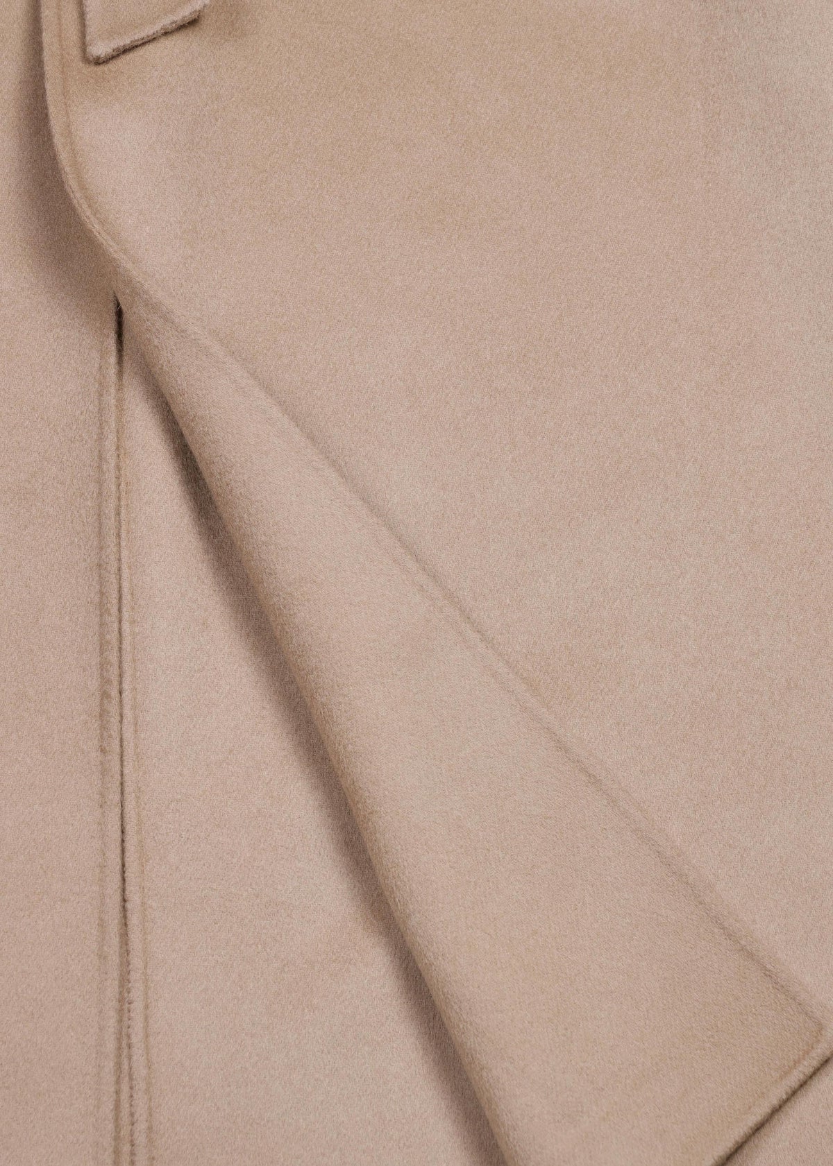 MAI-CN Double-Face Light Camel Wool Wrap Longline Coat