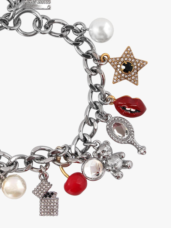 The Crystal Trinket Charm Silver Multi Bracelet