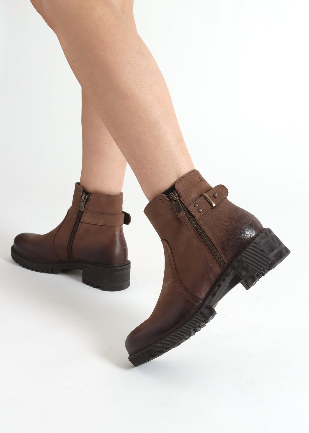 Voluptas Tan Nubuck Ankle Boots