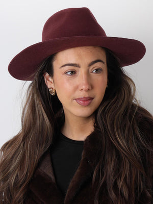 Women's Cohen Mahogany Cowboy Fedora