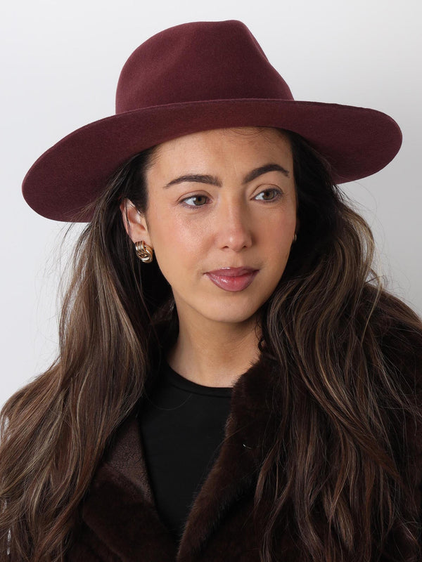 Women's Cohen Mahogany Cowboy Fedora