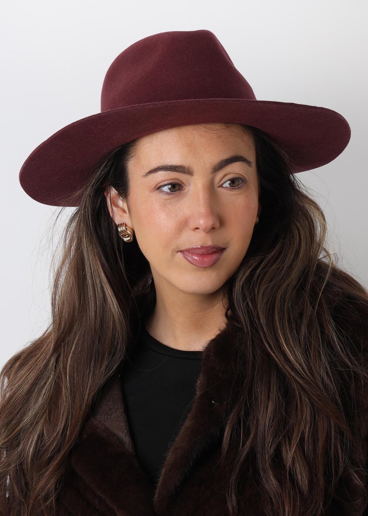 Women's Cohen Mahogany Cowboy Fedora