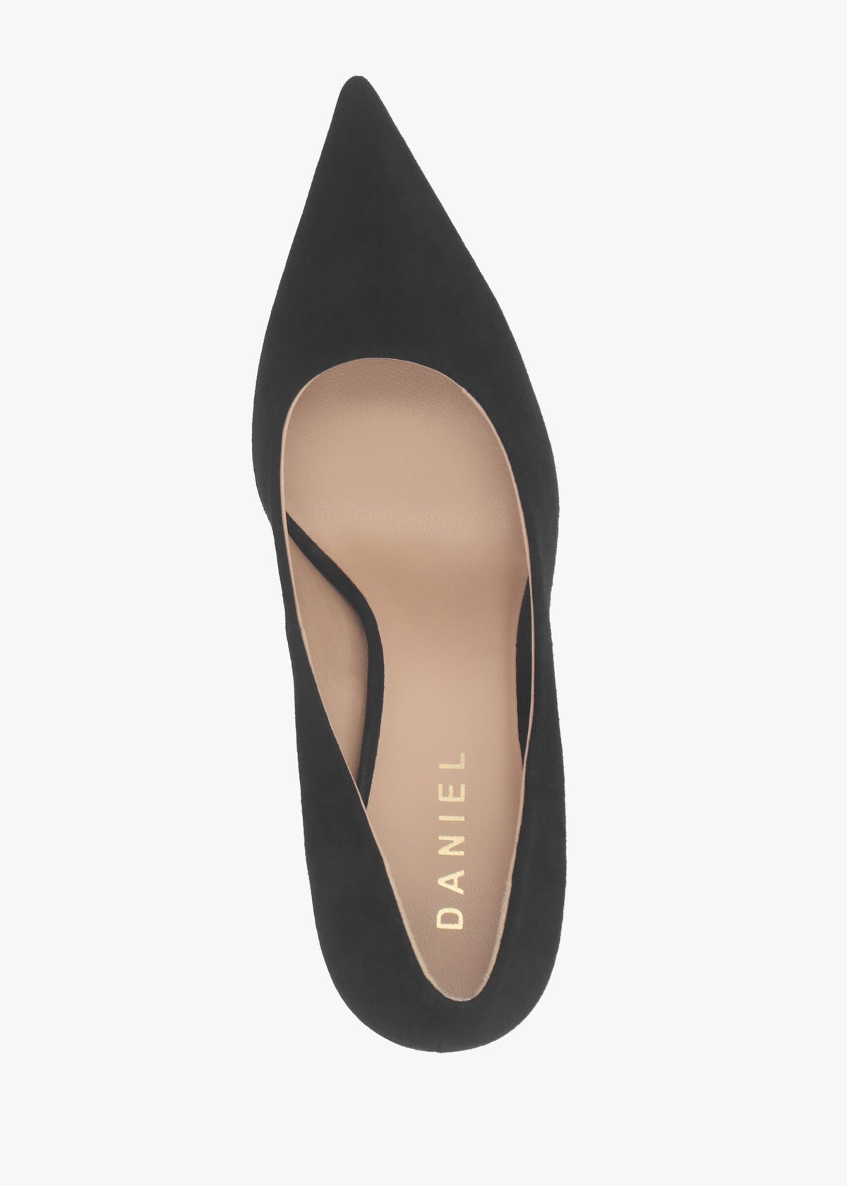 Enjoy Black Suede High Heel Court Shoes