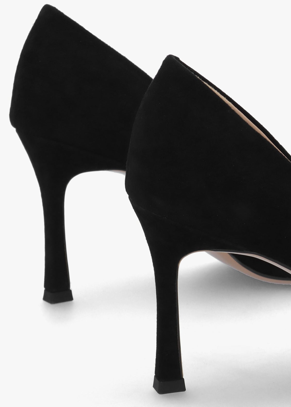 Enjoy Black Suede High Heel Court Shoes