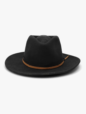 Unisex Dayton Convertible Brim Black Worn Wash Ranche Hat
