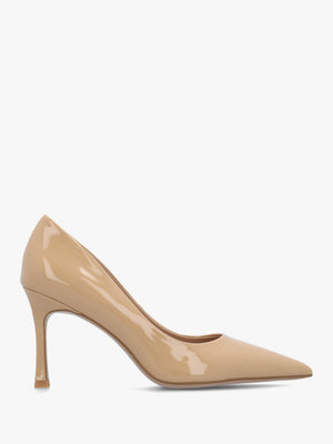 Enjoy Nude Patent Leather High Heel Court Shoes