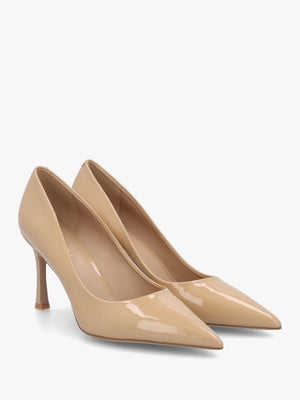 Enjoy Nude Patent Leather High Heel Court Shoes
