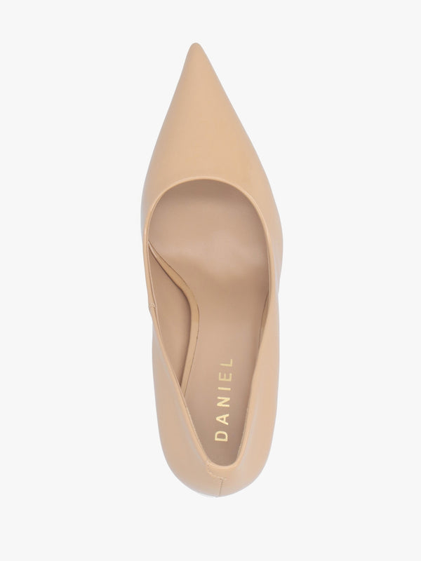 Enjoy Nude Patent Leather High Heel Court Shoes